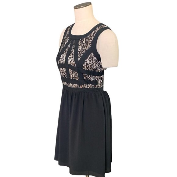 NWT Gianni Bini Averia Dress Lace Lined Bodice Sz 6 Black #132E - Picture 4 of 9